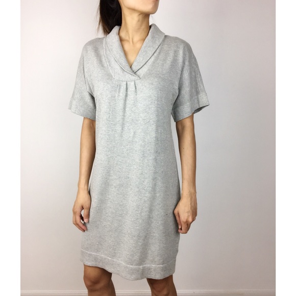 Shawl collar sweater KNITTED dress - Picture 4 of 8